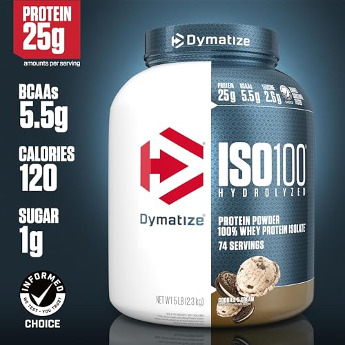 Dymatize ISO100 Hydrolyzed Protein Powder, 100% Whey Isolate Protein, 25g of Protein DymatizeUS supplements