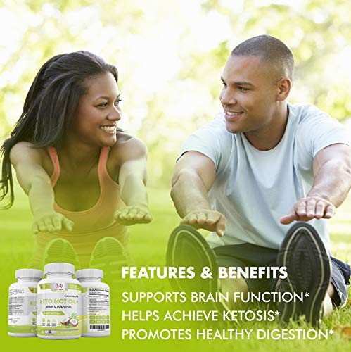 Slim Heat Keto MCT Oil Capsules with C8 & C10 - Fast Acting Ketosis Brain & Body Fuel Slim HeatUS supplements
