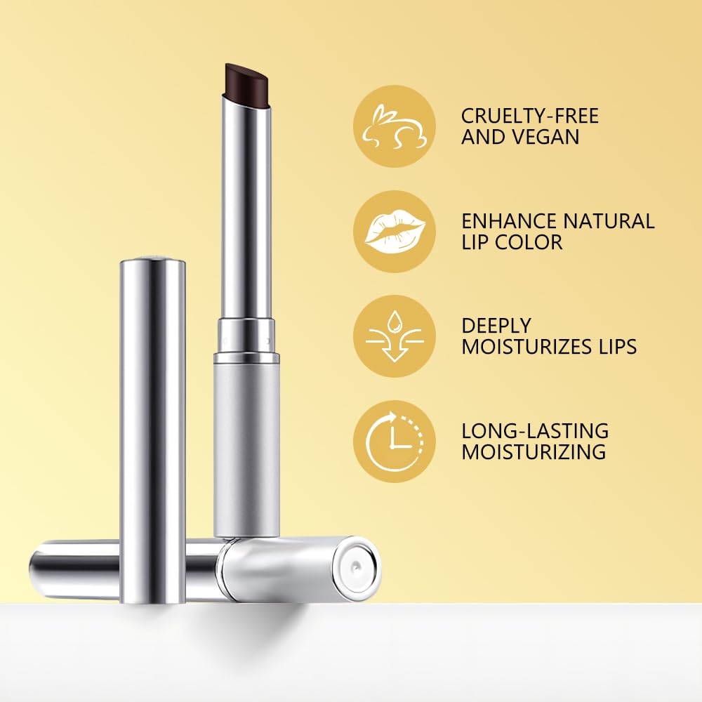 Honey Butter Lipstick Tinted Lip Balm, Shine Moisturizing Plumper Lipstick for Women, Natural Nourishing Hydrating Lip Gloss Stain for Dry Lips, Lightweight Lip Liner Care Makeup, Vegan - Black & Pink HHLTOHAu supplements