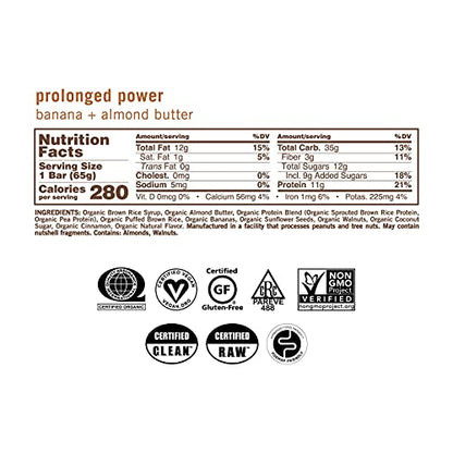 GoMacro MacroBar Organic Vegan Protein Bars - Banana + Almond Butter, (2.3 Ounce Bars GoMacroUS supplements