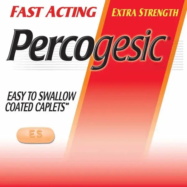 Percogesic Extra Strength Pain Relief | Aspirin Free Dual Action Relief | 40 Coated Caplets (3 Pack) PercogesicAu supplements