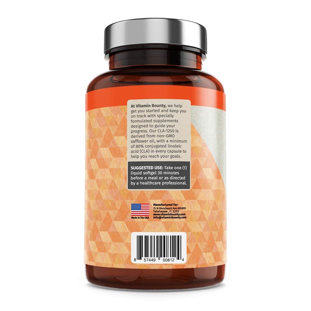 Vitamin Bounty CLA 1250mg - Conjugated Linoleic Acid, CLA for Women and Men, CLA Pills Vitamin BountyAu supplements