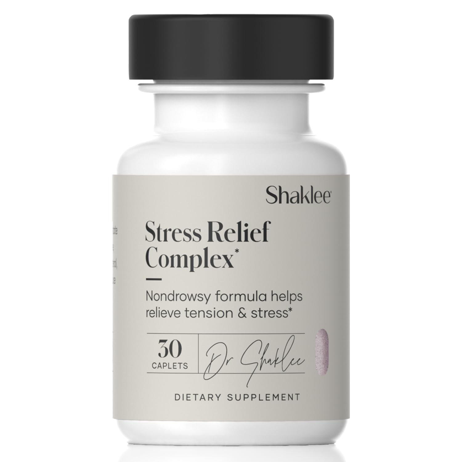 Shaklee - Stress Relief Complex - Calming Blend of L-theanine, Ashwagandha, Beta-sitosterol, and L-tyrosine - Promotes Relaxation without Drowsiness - 1 Caplet Daily - Adults Supplement - 30 Caplets ShakleeAu supplements