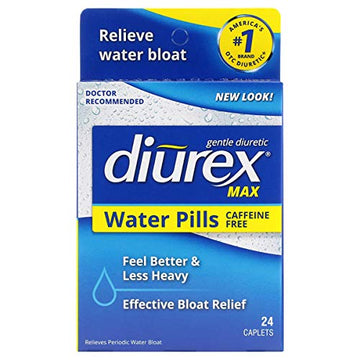Diurex Max Water Pills - Maximum Strength Caffeine Free Diuretic - Relieve Water Bloat - 24 Count DiurexAu supplements