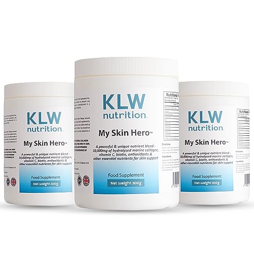 Marine Collagen Powder 10,000mg - with Vitamin C, Zinc, Biotin, Hyaluronic Acid - No fillers, sweeteners or additives KLW NutritionAu supplements