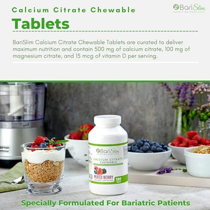 BariSlim Bariatric Calcium Citrate with Magnesium and Vitamin D Tabs - 500 mg of Calcium BariSlimUS supplements