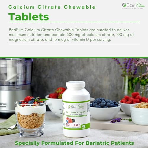 BariSlim Bariatric Calcium Citrate with Magnesium and Vitamin D Tabs - 500 mg of Calcium BariSlimAu supplements