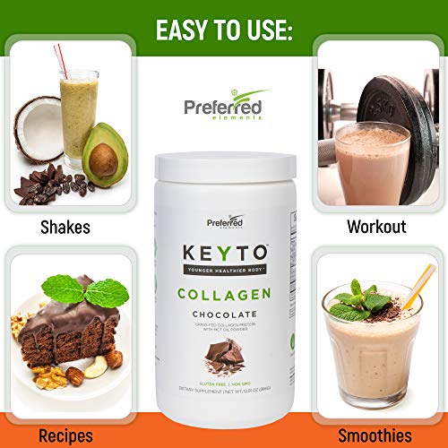Keto Collagen Protein Powder with MCT Oil – Keto and Paleo Friendly Grass Fed and Pasture Preferred ElementsUS supplements
