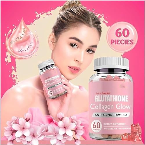 Glutathione Collagen Gummies,Glutathione Collagen Glow Gummies for Dark Spot,60 Pieces NNOVATUS supplements