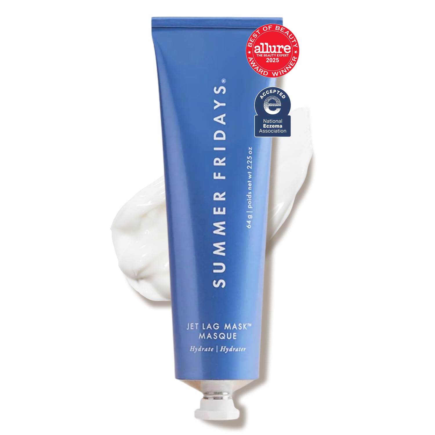 Summer Fridays Jet Lag Mask - Hydrating Face Moisturizer + Mask - Enriched with Hyaluronic Acid, Niacinamide, Glycerin + Antioxidants Helps Nourish Skin for a Renewed + Radiant Complexion (2.25 Oz) Summer FridaysAu supplements