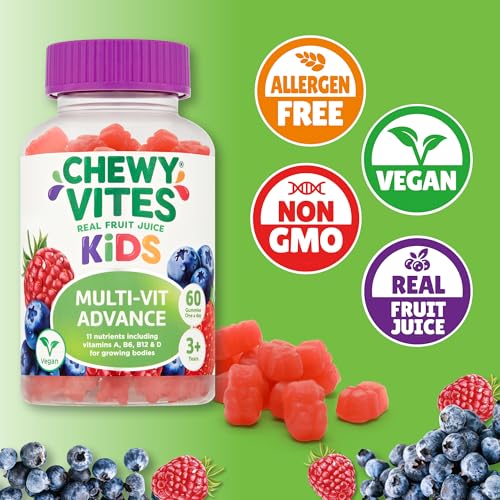 Chewy Vites Kids Multivitamin Advance 60 Gummy Vitamins | 11 Essential Nutrients CHEWY VITESUS supplements