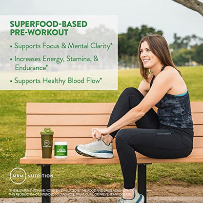MRM Nutrition Organic Pre-Workout Powder | Black Cherry Flavored | Superfoods MRMUS supplements