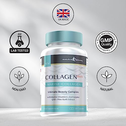 Collagen Bio-10 with Marine Collagen, Biotin & Co-Enzyme Q10 (60 Capsules) Evolution SlimmingUS supplements