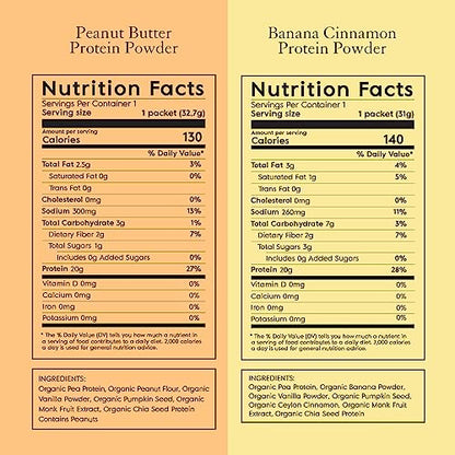 Truvani Organic Vegan Protein Powder Sample Pack - 20g of Plant Based Protein, Organic TruvaniUS supplements