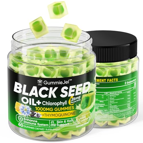 Sugar Free Black Seed Oil Filled Gummies & Chlorophyll, with Hydrolyzed Collagen EnvyCureUS supplements