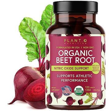 USDA Plant.O Premium Organic Beet Root Tablets [1350mg Beets Powder] with Black Pepper PLANT.O NUTRITIONAu supplements