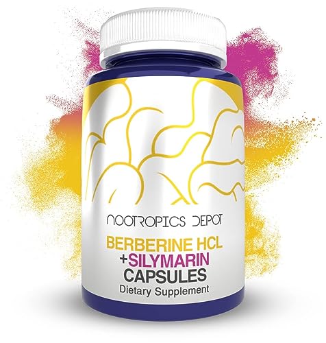 Nootropics Depot Berberine HCL + Silymarin Capsules | 500mg + 90mg | 180 Count Nootropics DepotAu supplements