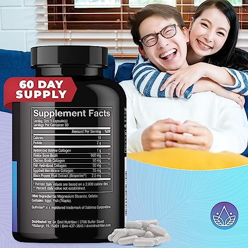 DR EMIL NUTRITION Multi Collagen Pills - 180 Capsules - Collagen Supplements to Support DR EMIL NUTRITIONAu supplements