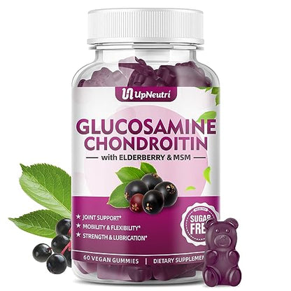 UPNEUTRI Glucosamine Chondroitin Gummies Sugar Free, Extra Strength 1500mg Glucosam UPNEUTRIUS supplements