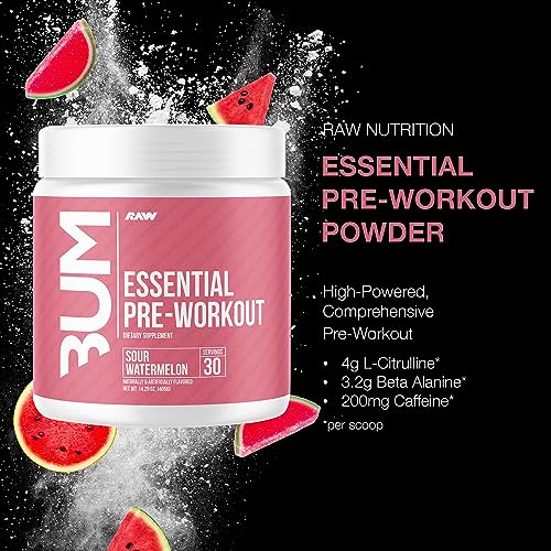 RAW Essential Pre-Workout Powder (Sour Watermelon) - Chris Bumstead Sports Nutrition RAWAu supplements