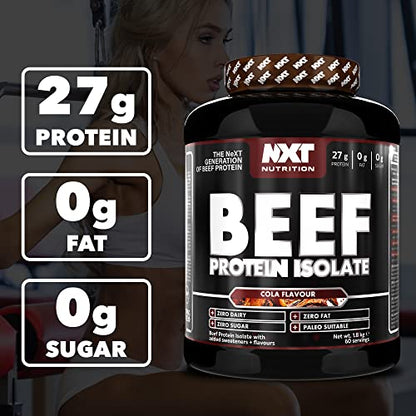 NXT Nutrition Beef Protein Isolate Powder - Protein Powder High in Natural Amino Acids NXT NutritionUS supplements