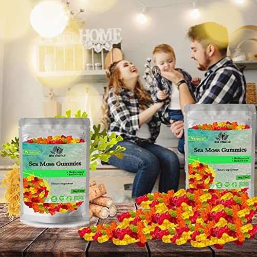 Sea Moss Gummies - Irish sea Moss raw Organic, Bladderwrack, Burdock Root BIO VITALICAAu supplements