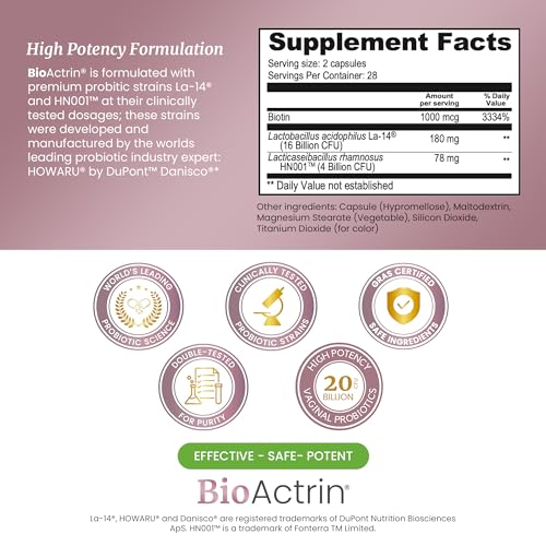 Bioactrin Vaginal Probiotics for Women - Formulated Bacterial Vaginosis Treatment, Yeast Infection SIGNIFY NATUREAu supplements