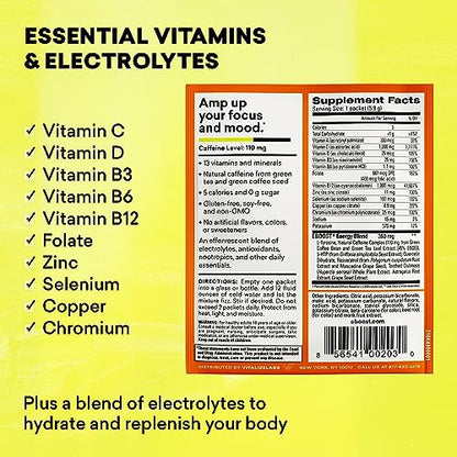 EBOOST Energy Drink & Electrolyte Powder, 20 Packets - Super Powder Orange EBOOSTUS supplements