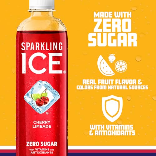 Sparkling Ice, Cherry Limeade Sparkling Water, Zero Sugar Flavored Water, with Vitamins Sparkling ICEUS supplements