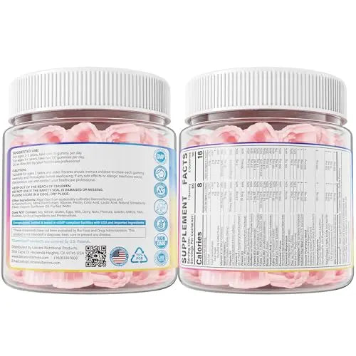 Toddler Multivitamin Gummies with Iron, Omega-3, ARA, Calcium, Prebiotic | Methylated Vitamins for Kids Ages 2+ | Overall Support | LILICAREAu supplements