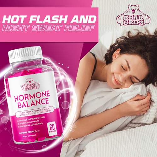Hormone Balance for Women - PMS Relief Gummies and Bloating Relief for Women Bear GripsUS supplements
