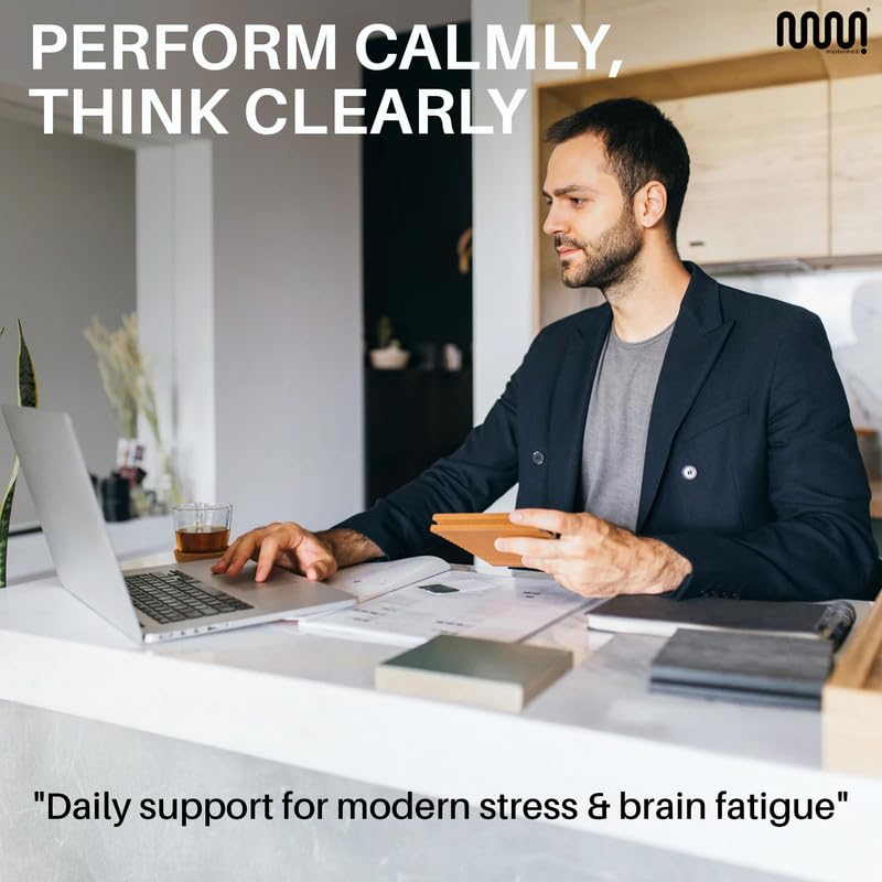 mastermedi Cortisol Supplements for Women and Men Support with Magnesium, Ashwagandha, Lion’s Mane & GABA – Adaptogenic Stress Relief & Mood Support – Non-GMO, No Fillers, Gluten-Free mastermediAu supplements