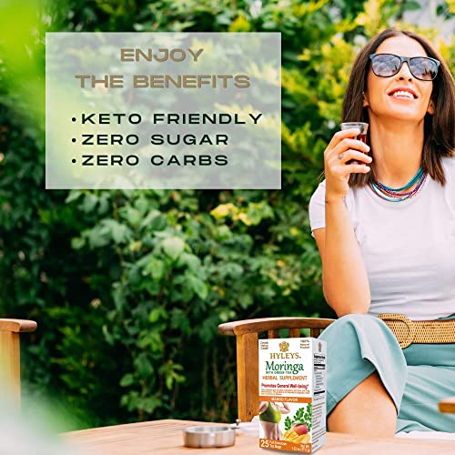 Hyleys Tea Moringa Oleifera with Mango Flavor - 25 Tea Bags (Miracle Tree Tea) HYLEYSUS supplements