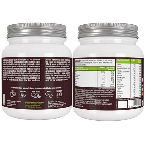 Vegan Collagen Powder, Plant-Based Peptide Protein Supplement with Glycine, 21 Amino Acids & Vitamin C, Complete Collagen Igennus Healthcare NutritionUS supplements