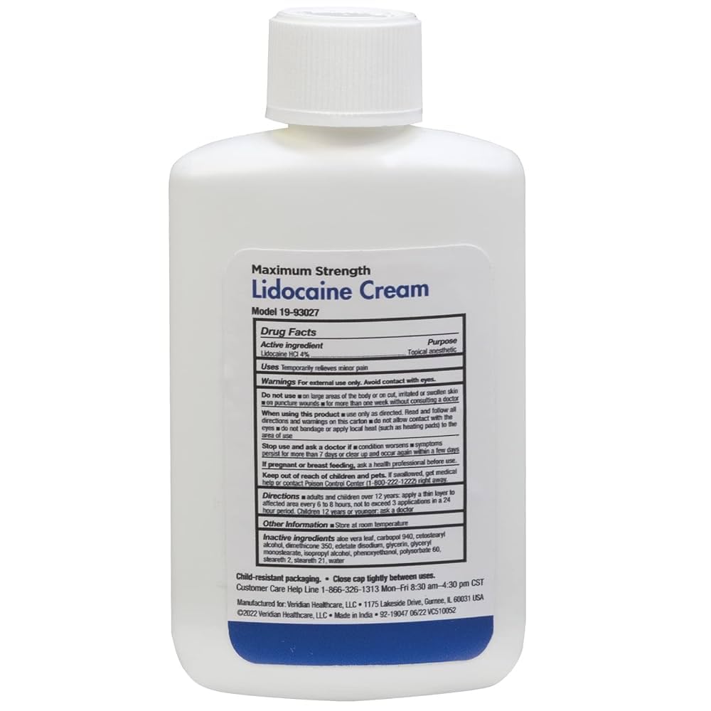 Thera|Care Maximum Strength OTC Lidocaine Cream | Numbs Away Pain | Long-Lasting Relief | Non-Greasy | 2.7 Oz Thera CareAu supplements