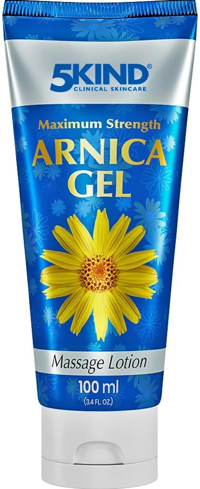 5kind Maximum Strength Arnica Bruise Gel 3.4 Fl Oz - Arnica Gel for Bruising and Swelling - Arnica Montana Gel with High Concentration Extract - Non-Greasy Formula 5kind clinical skincareAu supplements
