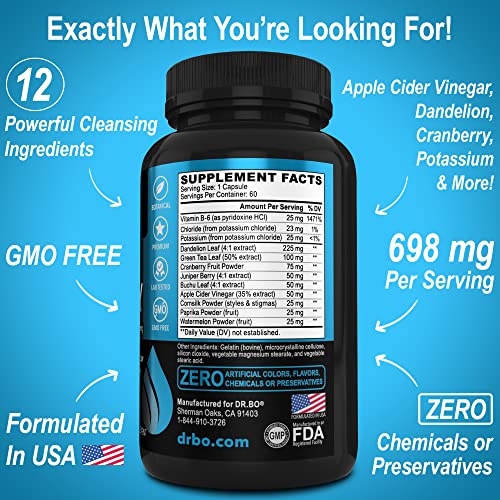 Water Pills Diuretics for Water Retention - Natural Water Away Pills Herbal Diuretic Supplements DR. BOUS supplements