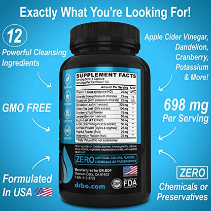 Water Pills Diuretics for Water Retention - Natural Water Away Pills Herbal Diuretic Supplements DR. BOUS supplements