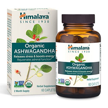 Himalaya Organic Ashwagandha, 60 Day Supply, Herbal Supplement for Stress Relief HimalayaAu supplements