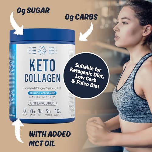 Applied Nutrition Keto Protein Powder, Hydrolysed Collagen Peptides + MCT Healthy Fats & Skin, Ketogenic & Paleo Diet Applied NutritionAu supplements