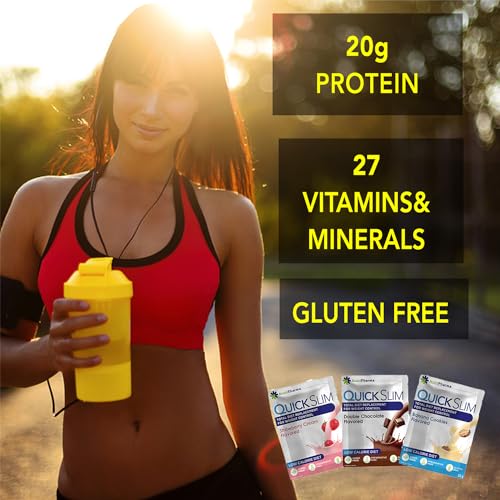 Quick Slim Meal Replacement Shake for Weight Loss, 30 Servings, 20g Protein, 27 Vitamins NUTRIPHARMA Quick SlimAu supplements