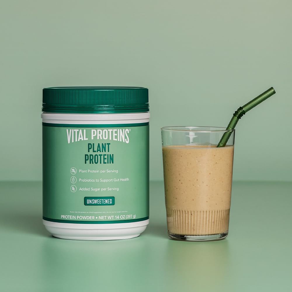 Vital Proteins Collagen Peptides Powder, 9.33 oz Unflavored + 14 oz Unsweetened Plant Vital ProteinsUS supplements