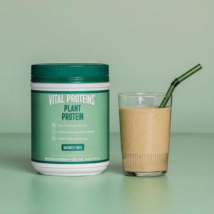 Vital Proteins Collagen Peptides Powder, 9.33 oz Unflavored + 14 oz Unsweetened Plant Vital ProteinsUS supplements