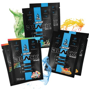 eFlow Nutrition ENRAGE Black Preworkout Sample Packs - Travel Packs - High Stim Energy eFlow NutritionAu supplements