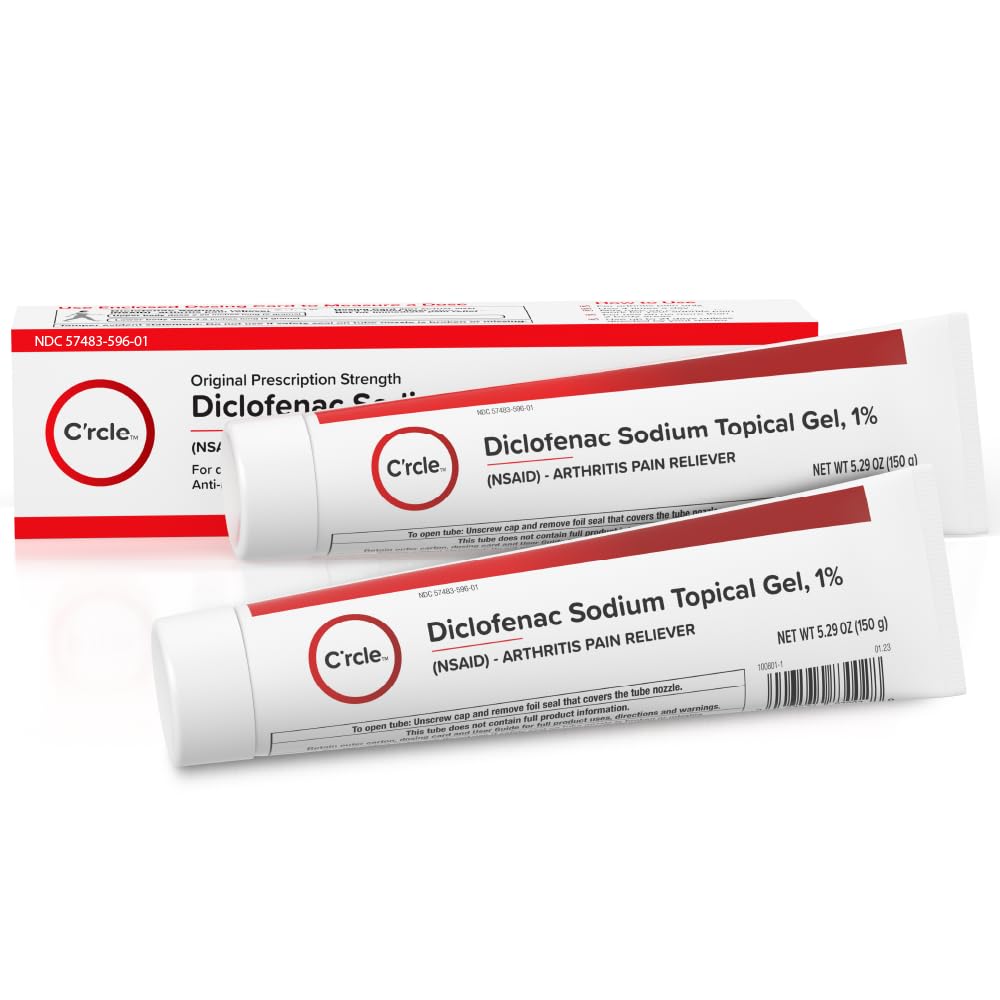 Diclofenac Sodium Gel 1% 150g Effective Arthritis Pain Reliever - Prescription Strength Anti-Inflammatory Gel - Extra Strength Arthritis Cream for Daily Use - Get Over-The-Counter Relief(1Pack) C'rcleAu supplements