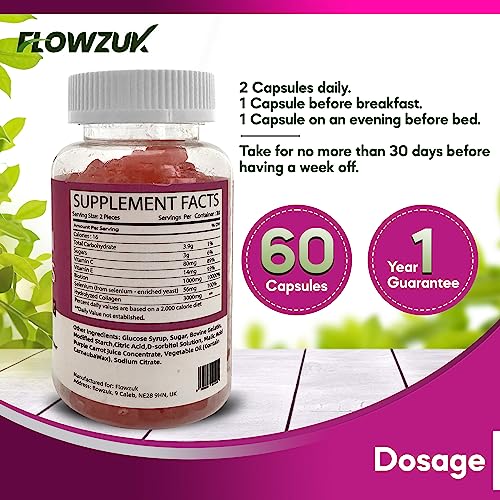 Collagen Gummies High Strength with Biotin Vitamin C & E | Flowzuk | Anti Aging, Hair Growth FLOWZUKAu supplements