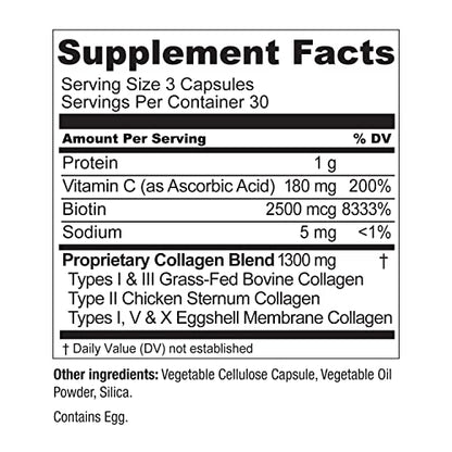 Live Conscious Beyond Collagen Multi Collagen Capsules - Types I, II, III, V & X Live ConsciousUS supplements